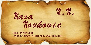 Maša Novković vizit kartica